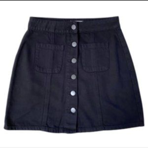 Black Denim Skirt